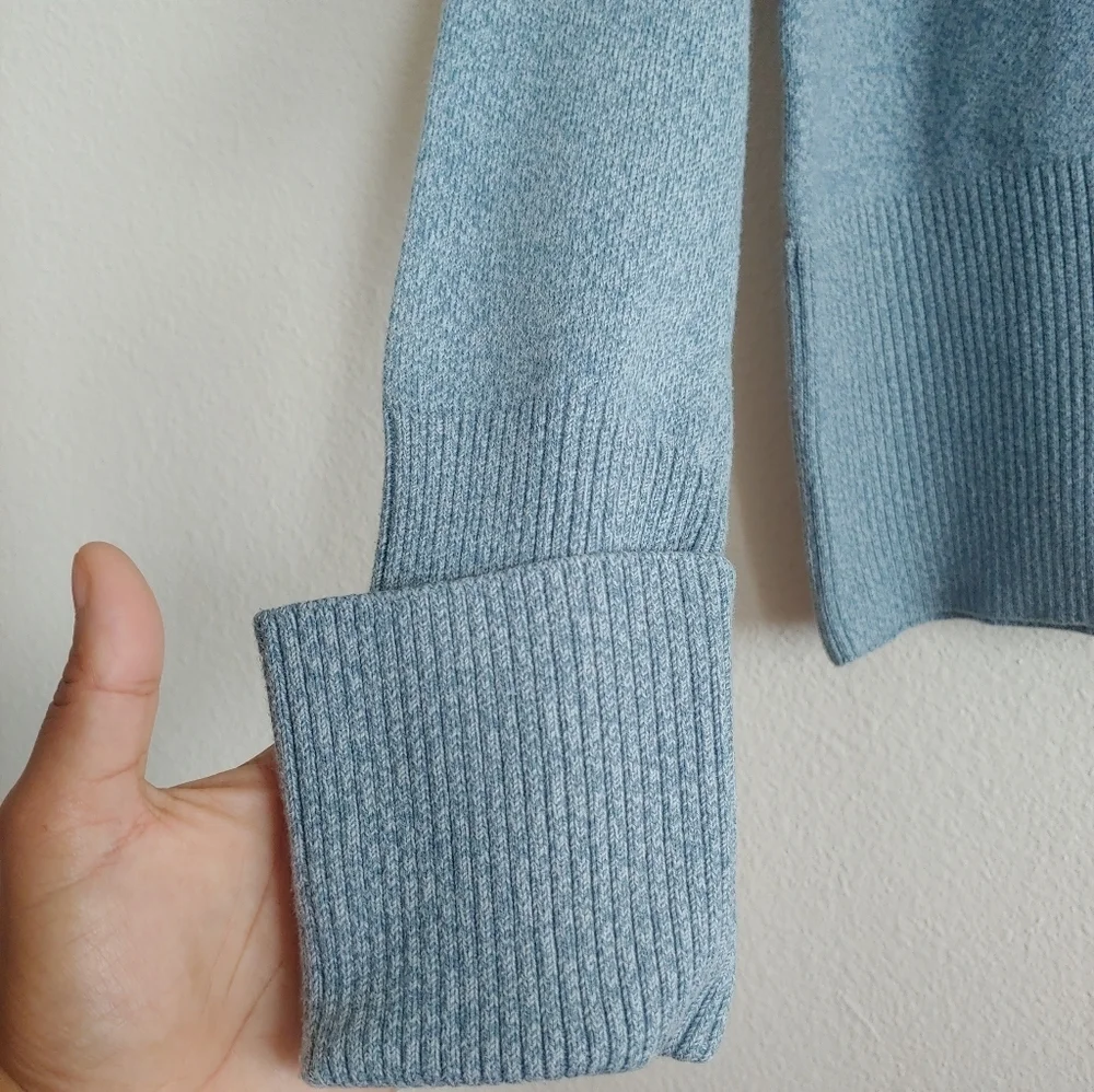 Vintage Blue Turtleneck Sweater Womens Large
